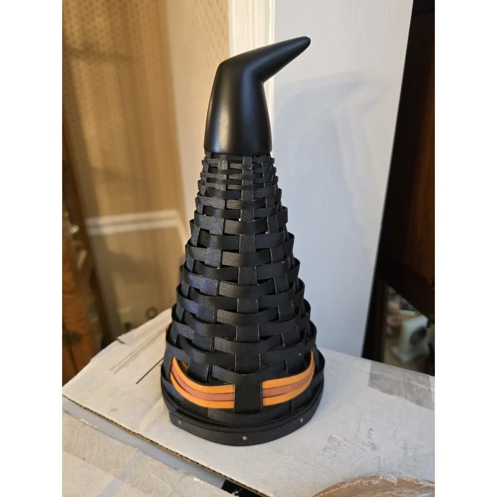 Longaberger Halloween Witches Hat [Used] And Pumpkin Face Lid [New]